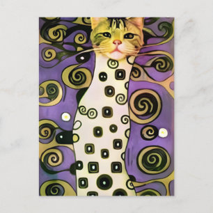 Carte Postale Chat Abstrait