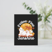 Carte Postale Chat adorable se relaxer au soleil - Animal de com (Debout devant)