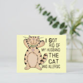 Carte Postale Chat allergique (Debout devant)
