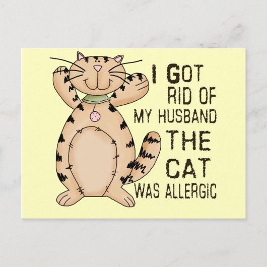 Carte Postale Chat allergique (Devant)
