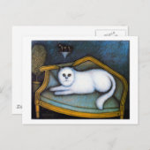 Carte Postale Chat Angora, Morris Hirshfield (Devant / Derrière)