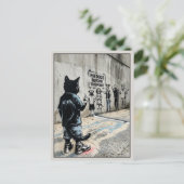 Carte Postale Chat Anthropomorphe Drôle (Debout devant)