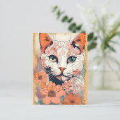 Carte Postale Chat Artistique (Debout devant)