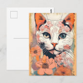 Carte Postale Chat Artistique (Devant / Derrière)