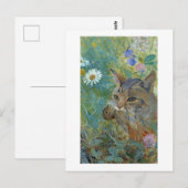 Carte Postale Chat attrapé un oiseau, Bruno Liljefors (Devant / Derrière)