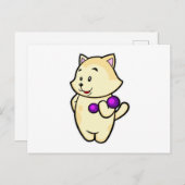 Carte Postale Chat au biceps en entraînement avec haltère (Devant / Derrière)