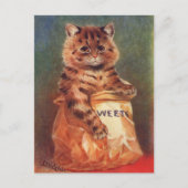 Carte Postale Chat aux douceurs mixtes par Louis Wain (Devant)