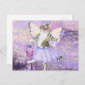 Carte Postale Chat aux fées (Devant / Derrière)