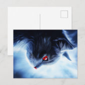 Carte Postale Chat aux yeux rouges (Devant / Derrière)