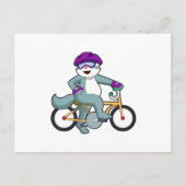 Carte Postale Chat avec bicyclette (Devant)