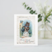 Carte Postale Chat avec bouilloire, Louis Wain (Debout devant)