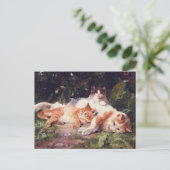 Carte Postale Chat avec Kittens Art (Debout devant)