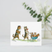 Carte Postale Chat avec Pram Louis Wain (Debout devant)