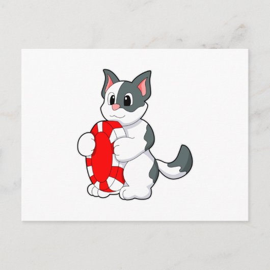 Carte Postale Chat avec puce Poker (Devant)