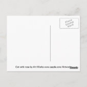 Carte Postale Chat avec Rose (Dos)