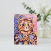 Carte Postale Chat avec ses chatons Louis Wain (Debout devant)