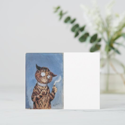 Carte Postale Chat Avec Un Cigar (Debout devant)