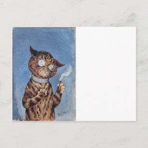 Carte Postale Chat Avec Un Cigar
