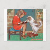 Carte Postale Chat avec une fille, Jessie Willcox Smith (Devant)