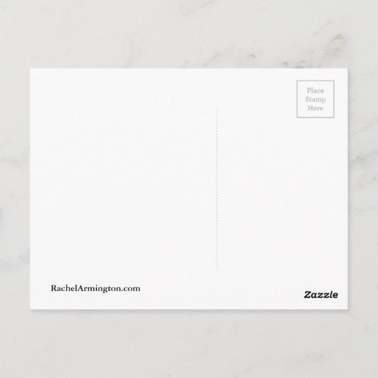 Carte Postale Chat blanc dans le profil (Dos)