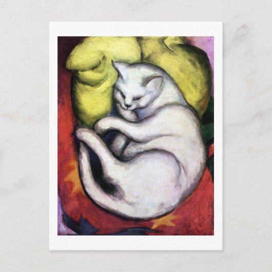 Carte Postale Chat blanc, Franz Marc (Devant)
