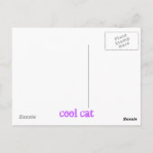 Carte Postale chat bleu cool (Dos)