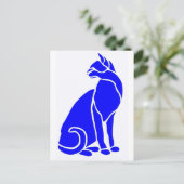 Carte Postale Chat bleu d'herbe (Debout devant)