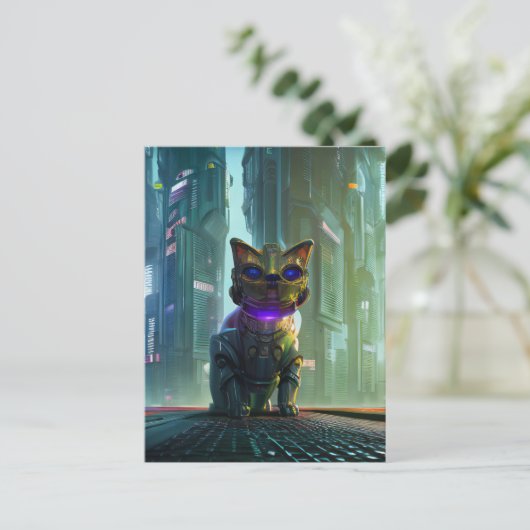 Carte postale Chat Bot 4000 (Debout devant)