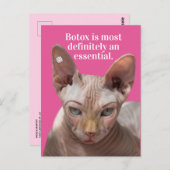 Carte Postale Chat-Botox Rincé Drôle Est Essentiel (Devant / Derrière)