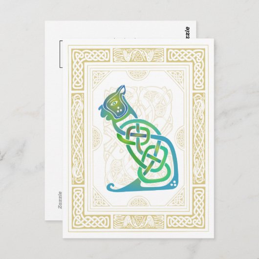 Carte Postale Chat celtique (Devant / Derrière)