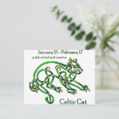 Carte Postale Chat celtique (Debout devant)