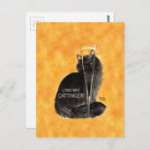 Carte Postale Chat Champagne (Devant / Derrière)