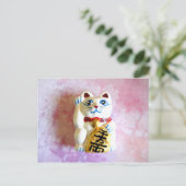 Carte Postale Chat chanceux (Debout devant)