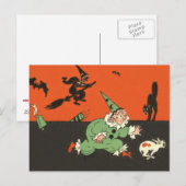 Carte Postale Chat Chat Noir Chat Chien Clown Chat Squelette (Devant / Derrière)