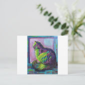 Carte Postale Chat coloré (Debout devant)