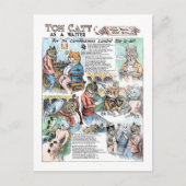 Carte Postale Chat comme serveur, Louis Wain (Devant)
