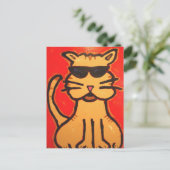 Carte postale Chat cool (Debout devant)