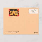 Carte postale Chat cool (Dos)