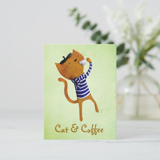 Carte Postale Chat Cool français (Debout devant)