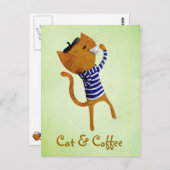 Carte Postale Chat Cool français (Devant / Derrière)