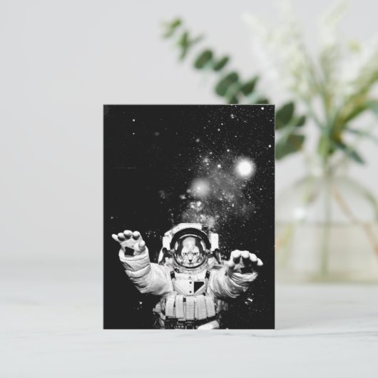 Carte Postale Chat Cosmonaut (Debout devant)