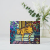 Carte Postale Chat couché (Debout devant)