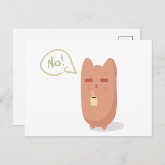 Carte Postale Chat couché (Devant / Derrière)