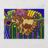 Carte Postale Chat couché par Piliero (Devant)