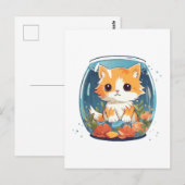 Carte Postale Chat coupable (Devant / Derrière)