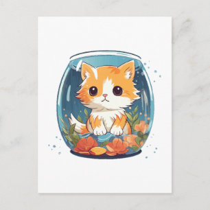 Carte Postale Chat coupable