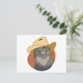 Carte Postale Chat Cowboy (Debout devant)