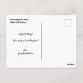Carte Postale Chat d'anniversaire | Chat Beige Bonne Salutation  (Dos)