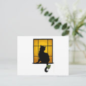 Carte Postale Chat dans la fenêtre (Debout devant)