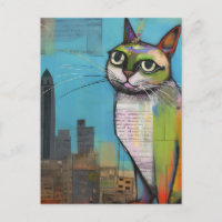 Chat dans la ville Collage